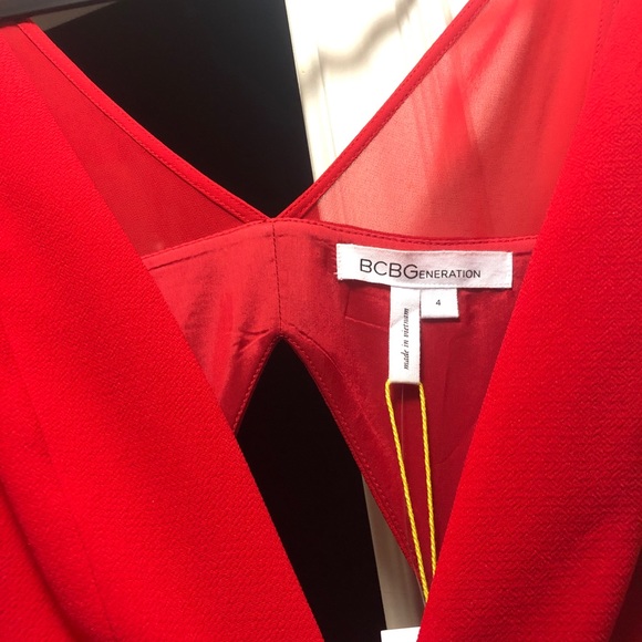 Red BCBG Generation jumpsuit - Picture 4 of 5